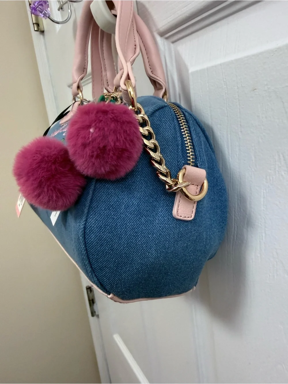 NWT Juicy Couture Sweet Tea Party Satchel in Denim “Spill the Juicy Tea”